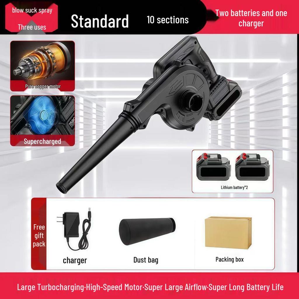 Industrial Lithium Battery Blower: Dust Remover, Vacuum Cleaner, Snow Blower, & Ash Remover with High Air Volume
