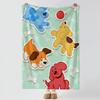 Cartoon B-Blue's Clues-s Throw Thick Comfort Flannel Quilt, Multi-scene Use Indoor Outdoor Daily Nap
