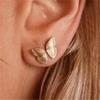 Gold Insect Butterfly Earrings Alloy Small Butterfly Earrings Simple Half Wing Earrings Gifts Accessories for Women