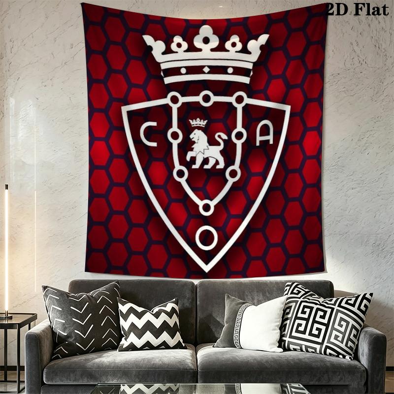 CA Osasuna Wall Tapestry Aesthetic Wall Hanging Printed Fabric Blanket Decorative Tapestries for Bedroom Living Room Home Decor