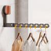 Wall Mounted Suction Cup Clothes Drying Rack Aluminum Laundry Hanger Clothes Rack  for Home