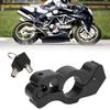 Motorcycle Lock Handlebar Grip Aluminum Protective Horn Lock for Braking SecurityBlack
