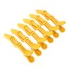 6Pcs Crocodile Hair Clip Anti slip Single Prong Hairdressing Hair Section Claw Clasps Yellow