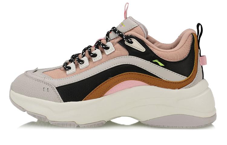 Li Ning Aurora WindWalker Cushioning, Wear Resistant Low top Athletic Shoes Women s Black Gray Brown AGCP298-3 36