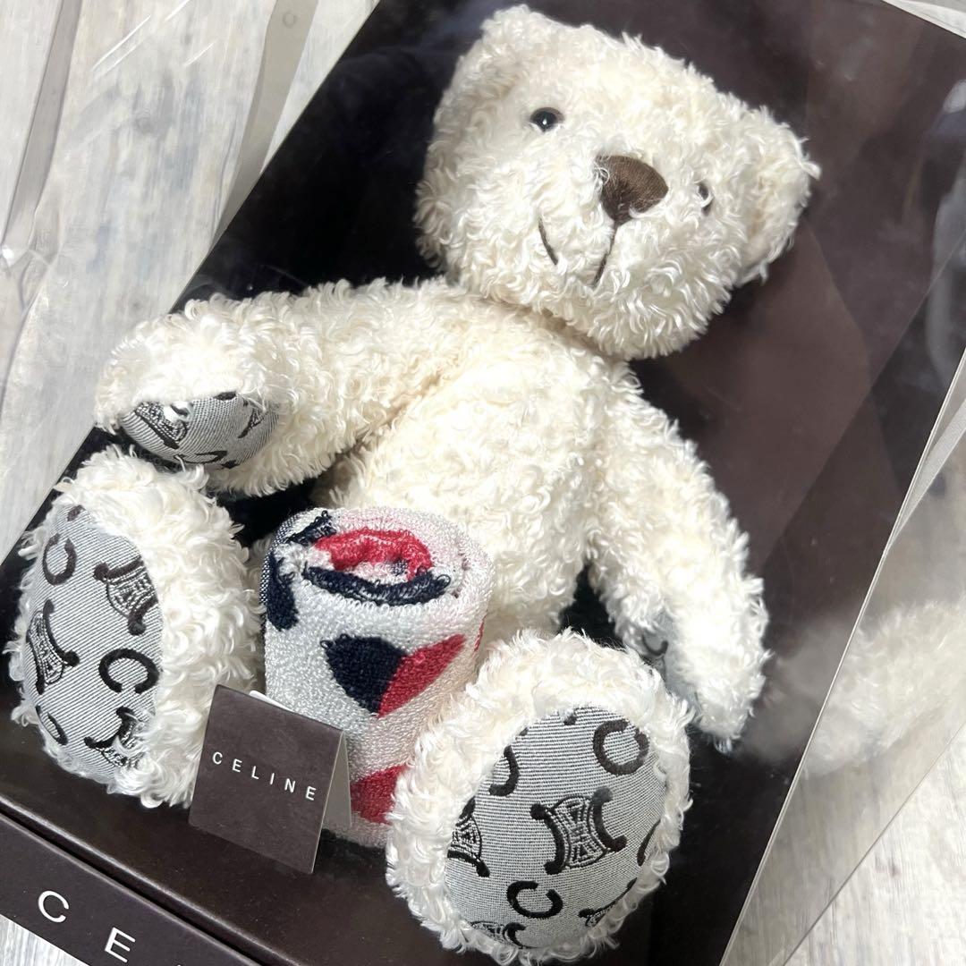 

[USED] CELINE Teddy Bear, White, Macadam