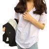 Slub Cotton T-shirt Women's Summer New Style V-neck Inner Bottoming Shirt Trend Top Short-sleeved Loose and Thin