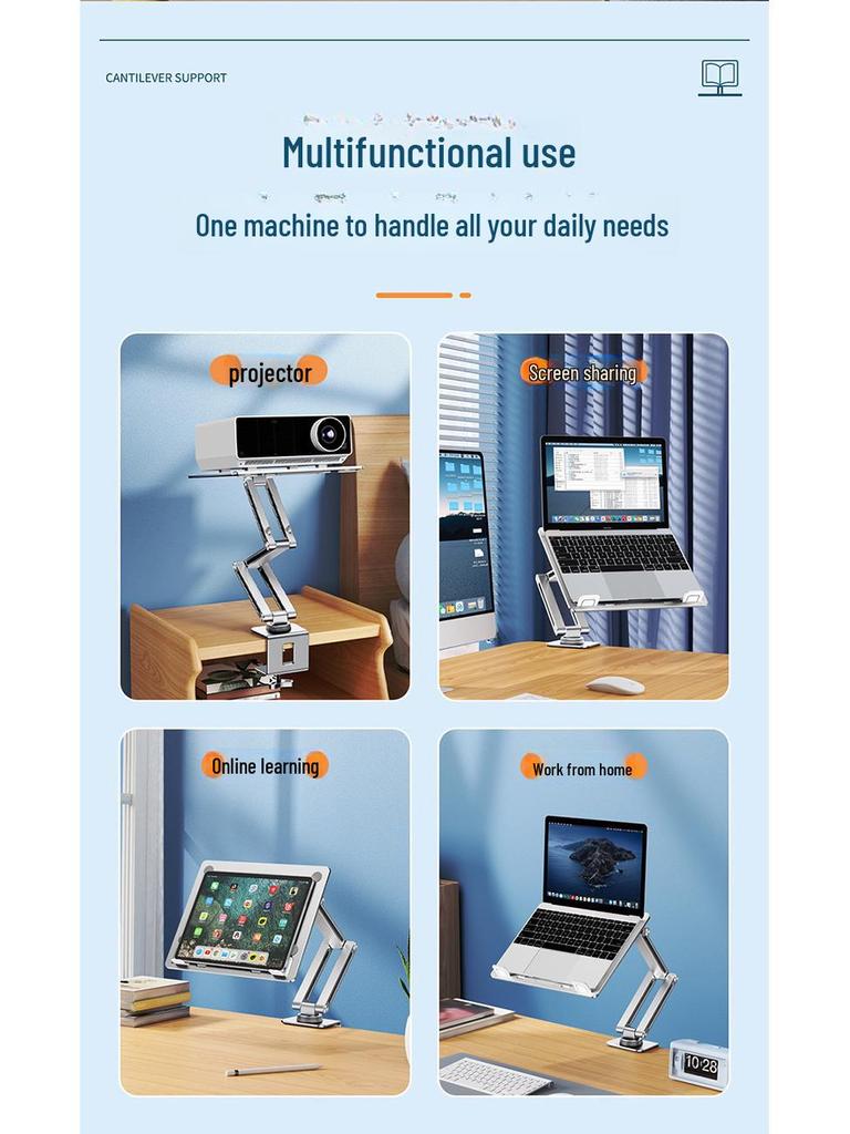 Paifan 360° Rotating Stand: Multifunctional Adjustable Support for Notebooks, Tablets, and Projectors.