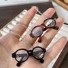 Creative Mini Glasses Shaped Necklace Fashion Accessory Made of Titanium Steel and Acrylic for Sensitive Skin Long Lasting Wear
