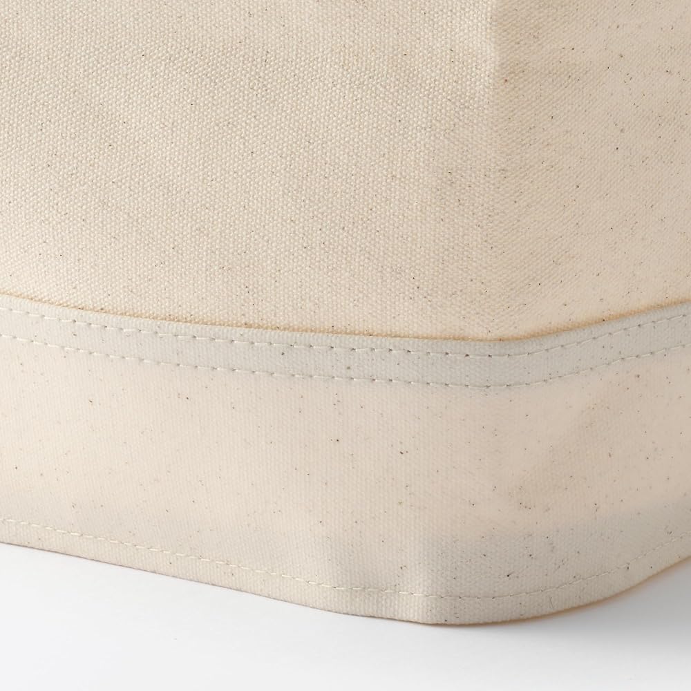 MUJI Cotton Canvas Soft Box with Handle, Slim Small, Approx. W37 X D185 X H16cm, Item No. 23089999,