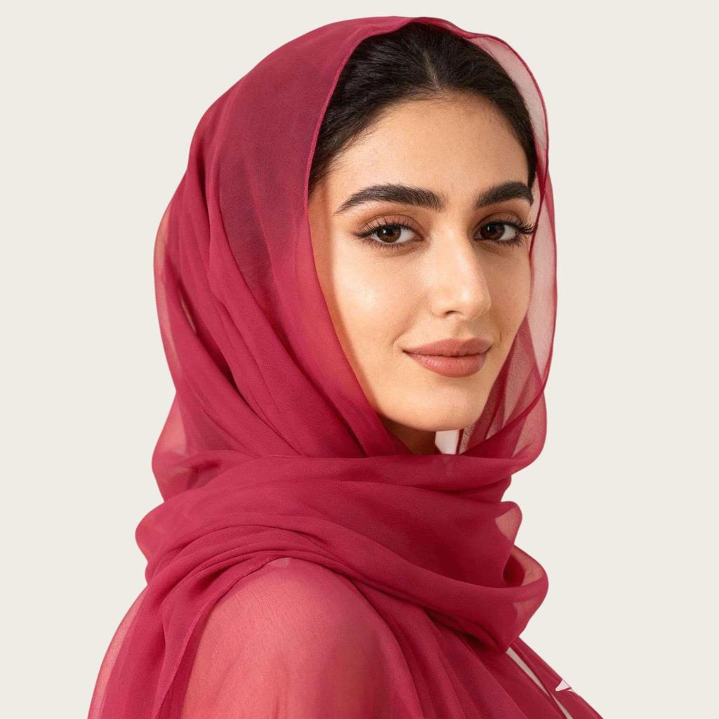 High-Quality Velvet Chiffon Scarf: Elegant Plain Color Malaysian Gauze