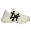 MLB Big Ball Chunky A Synthetic Leather Everyday Versatile Wear Durable Increased Height Low-Top Dad Shoes Unisex Sneaker Beige 3ASHC101N-50BGS