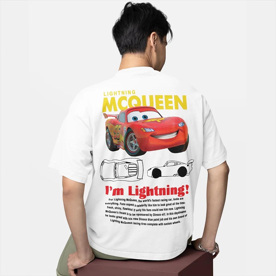 

Кумедна футболка Sally I m Lightning Car для чоловіків і жінок, футболка Mcqueen, 100% бавовна, новинка, одяг, подарунок для пари XXXL сірий