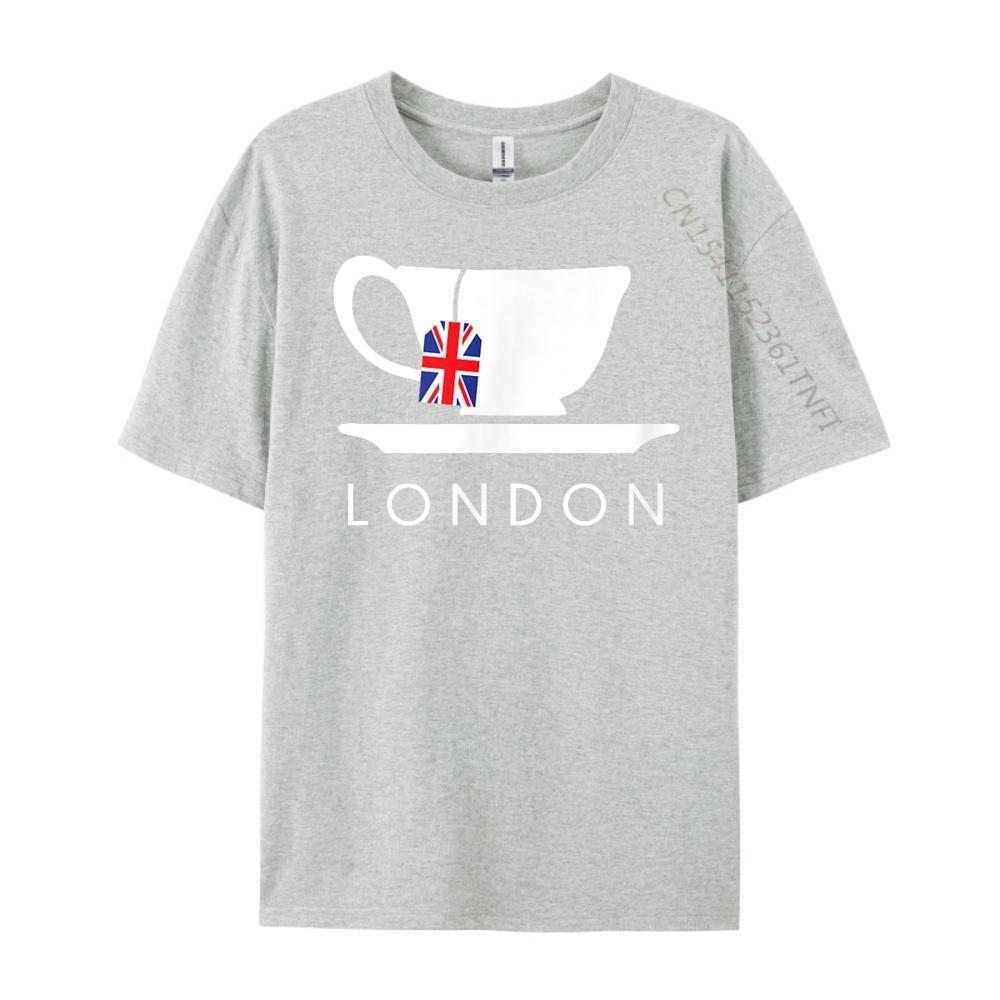 London Uk Tea Shirt Cool British Teacup Cotton Graphic Tees Short Sleeve Tee St Patricks Day Luxury