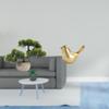 Golden Bonsai Bird Figurine Modern Faux Plant Sculpture for Table Centerpiece And Home Decor