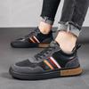 Mode Snörskor Skateboard Skor Herr Casual Sneakers 2024 Nya PU Trend Flats Bekväma Vulkaniserade Skor Mode Zapatos De Hombre