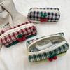 Cherry Lattice Cosmetic Bag Pen Bag Menstrual Bag Makeup Bag Travel Clutch Bag Sundry Storage Bag