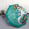 Magical Unicorn Plate: Fantasy for Kids' Rooms!Umbrella, Portable 3-Fold Compact Umbrella,Christmas Gift ES482