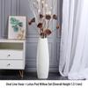 Nordic Minimalist Ceramic White Floor Vase for Dried Flowers and Lucky Bamboo, Living Room Decor