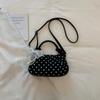 Fashion Wrinkled Cloud Bag Polka Dot PU Leather Crossbody Bag Stylish Small Shoulder Bag For Women Daily Use