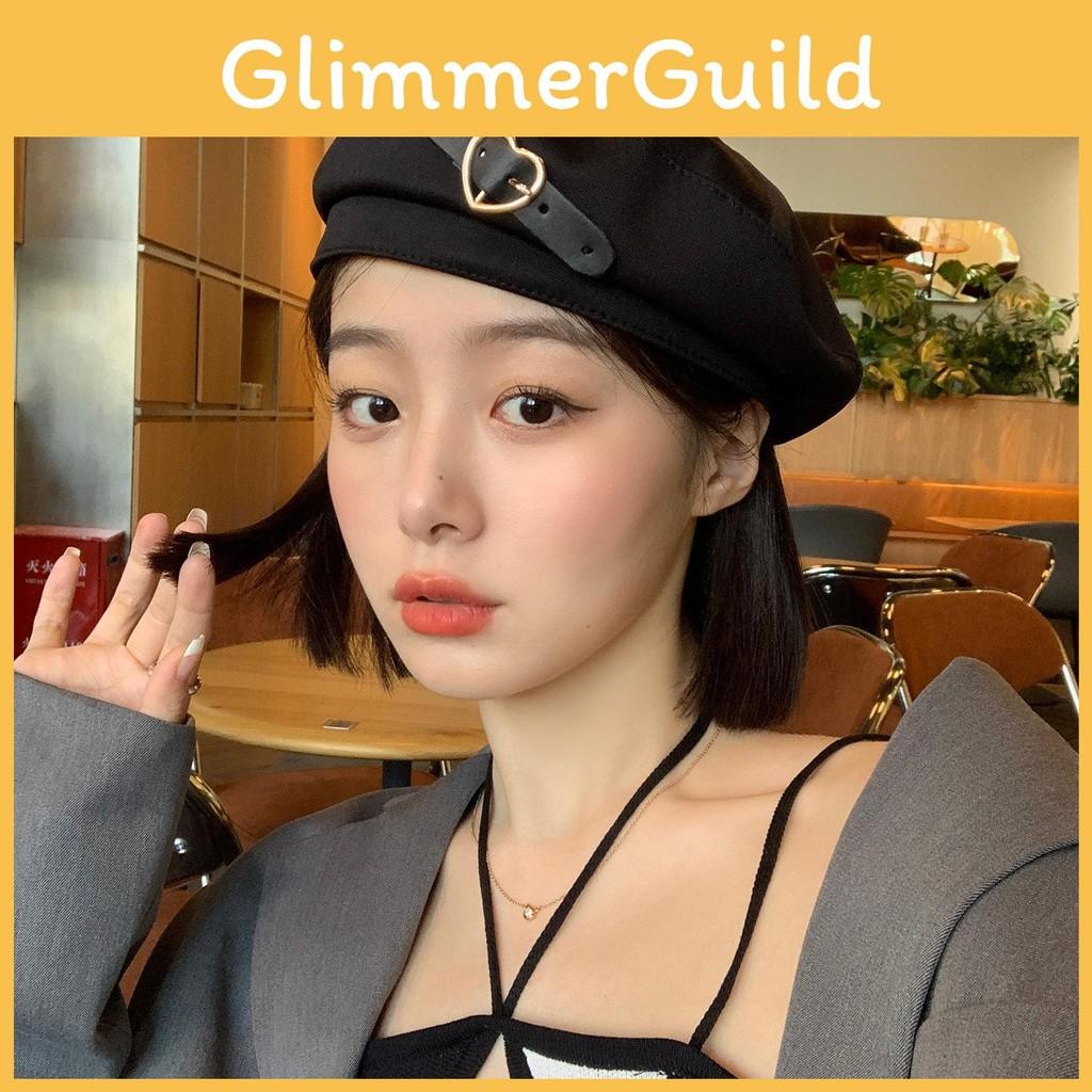 Summer Vintage Womens Face Slimming Artist Beret Lightweight Black Designer