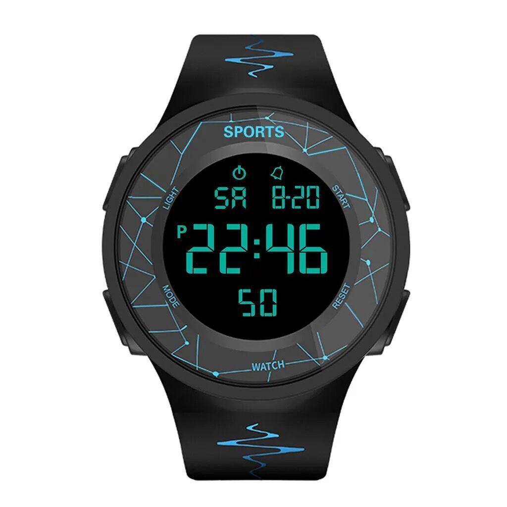 Electronic Watch, Round Dial, Calendar Week Luminous Light Alarm Clock