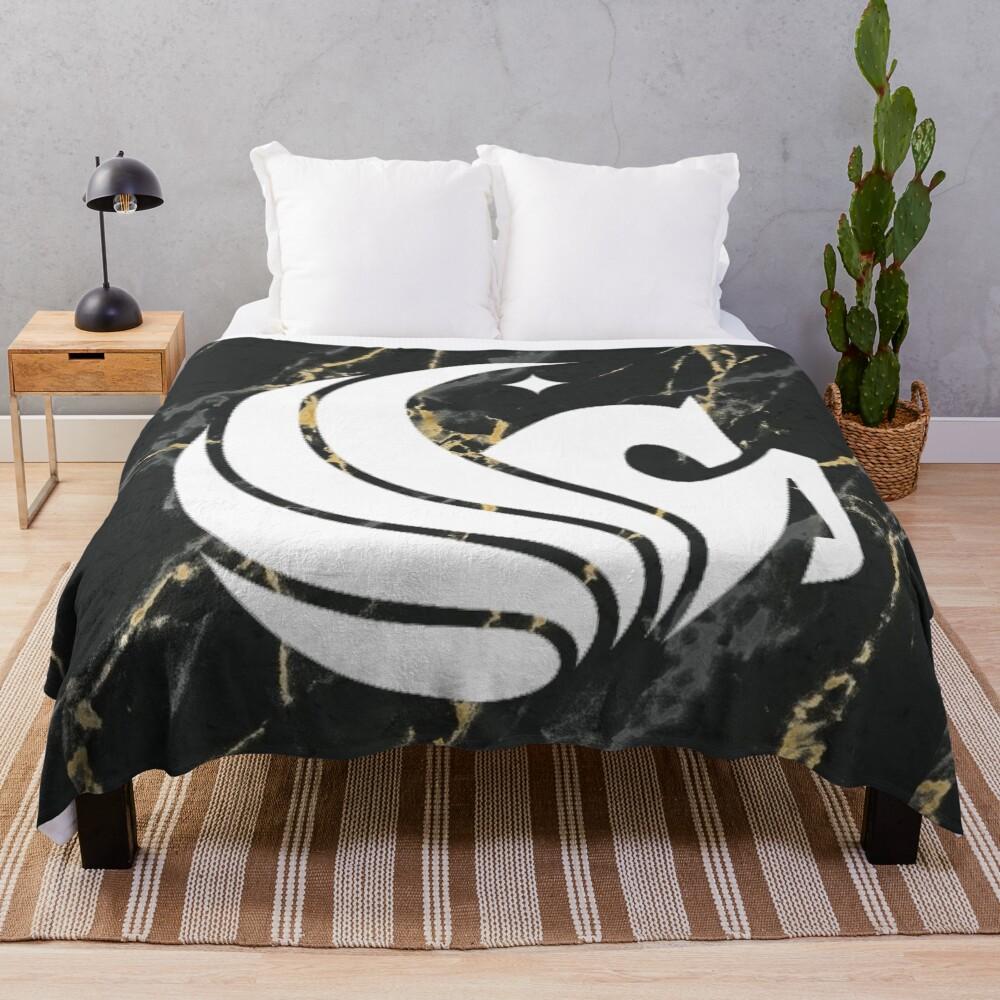 ucf knights marble Throw Blanket