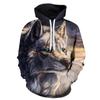 2023 New Goth Men Hoodie 3D Wolf Printed Hoodies Pullovers Casual Women Black Hoodiy Sweatshirts Spring Autumn Cool Tops Coat