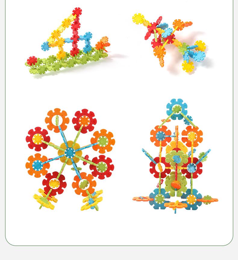 Super Large 26CM Snowflake Plates - Kindergarten Outdoor Construction Game Blocks for Parent-Child Play