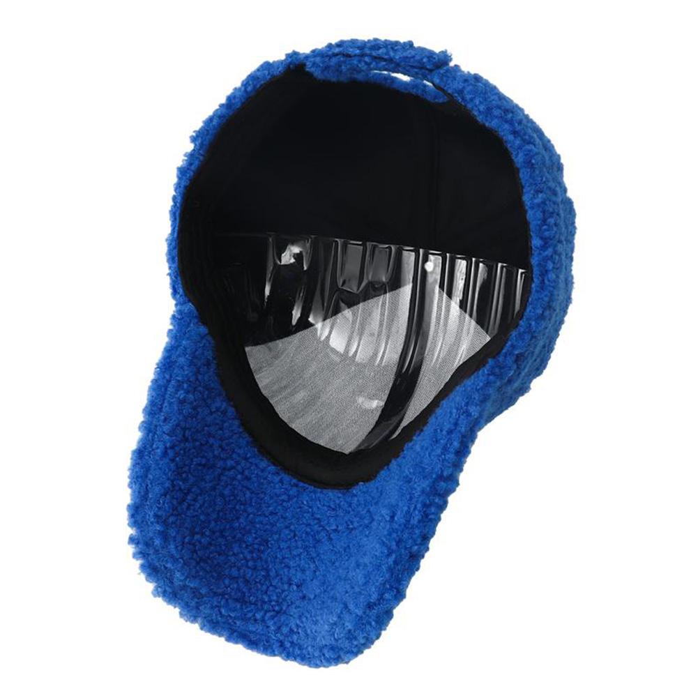 New Solid Color Artificial Lamb Wool Baseball Cap Plush Snapback Hat Autumn Winter Keep Warm Dad Hats For Women Men Sunshade