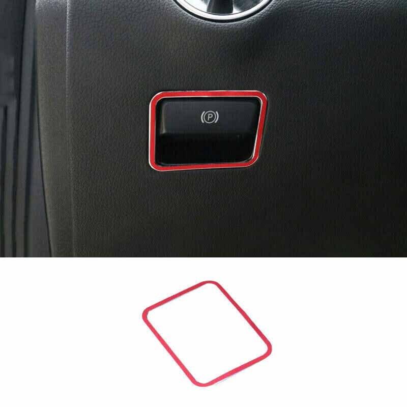 Button Cover For Benz GLE GLS 2016-19 Red Console Multimedia Emergency Aluminum