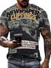 Herren T-Shirts Alte Zeitung 3D-Druck Herren Sommer Lässig Mode Hip Hop Lustig Kurzarm Neue Streetwear Vintage T-Shirts Oberteile Hemd