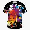 Sommer Batik T-Shirts Graffiti Farbe 3D Druck Kinderkleidung Kurzarm Mädchenkleidung Harajuku Kinder T-Shirt Jungen Oberteile