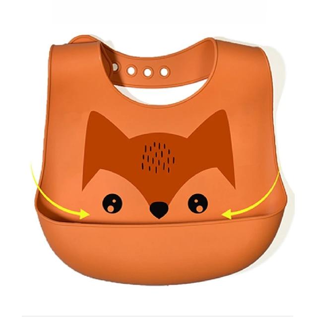 Hot Soft Silicone Baby Feeding Bibs Waterproof Antibacterial Toddler Kids Large Pocket Bibs Baby Accessories