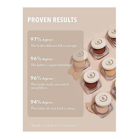 SHEGLAM Full Coverage Foundation Balm Fair Long Lasting Perfect Moisturizing - Shell