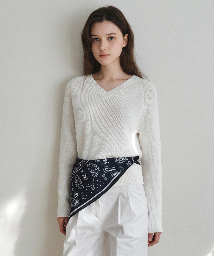 Wednesday Oasis For Woman Easy Hazzi V-Neck Knit_Ivory(Wc26Kn06)