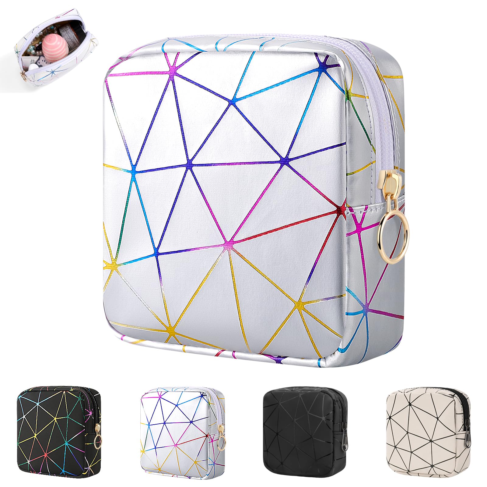 

Desing Wish Маленький косметический кошелек 11см х 11см Мини косметичка Кошелек из ПУ кожи Косметичка Маленькая косметичка Портативная Дорожная Легкая Женская