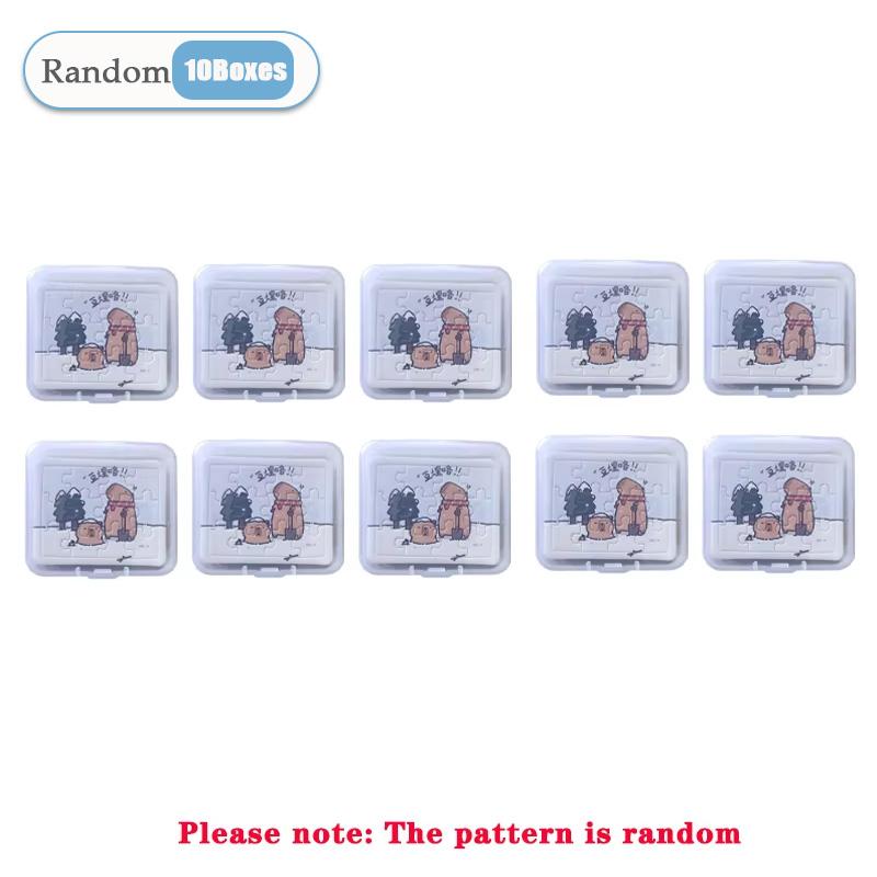 1-80Boxes Cute Cartoon Capybara Jigsaw Puzzle Educational Toys for Kids Adults Cute Mini Animal Puzzles Children Game Toy Gifts