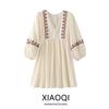 Fashion Style 2024 Summer New Women's Clothing Loose All-Match Stitching Embroider Short Dress 5770042 712