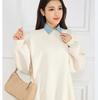 Versatile Women’s Washable Denim Dickey Faux Collar for Sweater