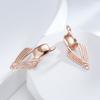 New Fashion Glossy Drop Earring For Women Unusual Geometry Hollow  Rose Gold Color Ethnic Bride Daily Fine Jewelry