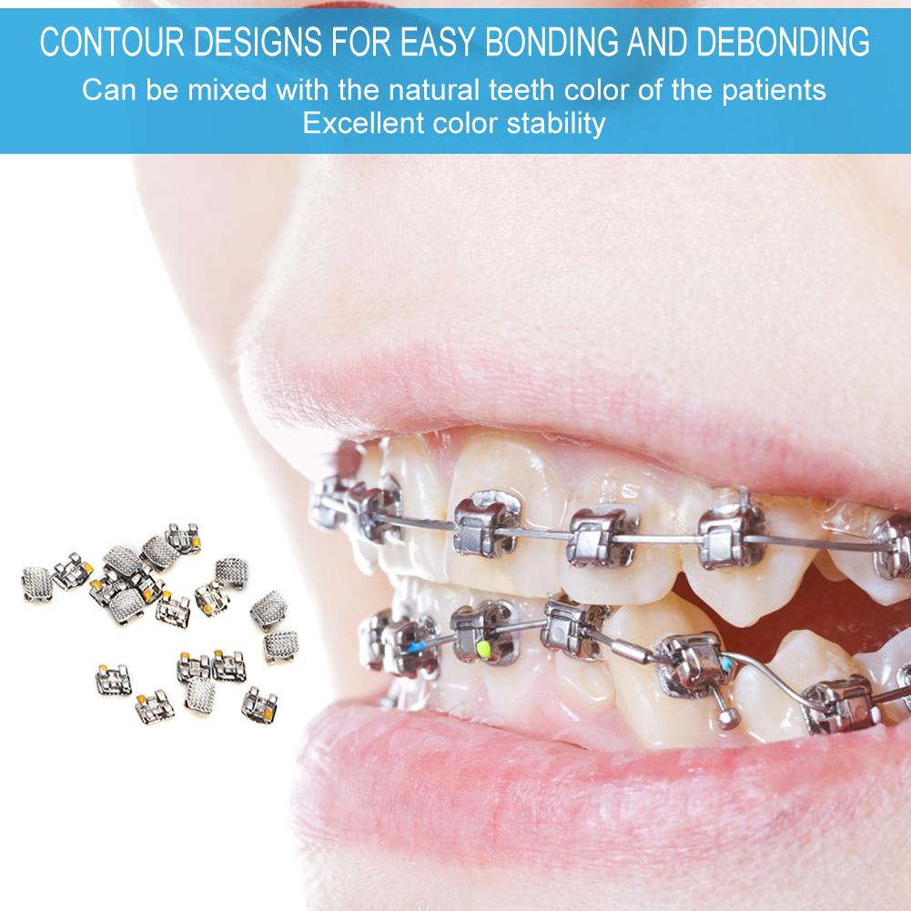 400 ks Zubní ortodontické kovové zámky ROTH345 s háčkem Zubní ortodontické potřeby