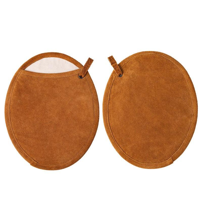 Heat Resistant Oven Mitts With Insulated Pad Camping Grilling BBQ Outdoor Cooking Fireproof Leather Gloves