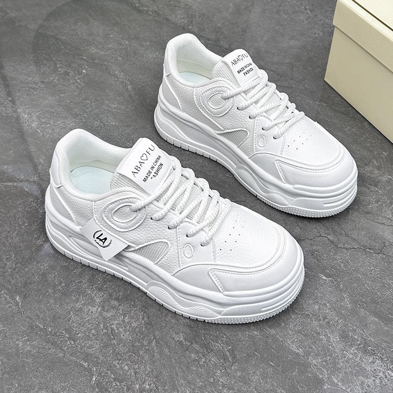 Bílé boty pro ženy Nové podzimní studentské univerzální ležérní Ins trendy platformové módní tenisky