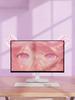 Kawaii Bow Monitor Decor Pink Acrylic Bowknot PC Accessories Cute Desktop Decoration for Gaming Setup,Screen,Home Office & Gift