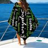 Personalisierter Name Dein Name Kunst Design Mikrofaser Strandtuch Super Weich & Saugfähig für Bad, Strand, Reisen Badezeit Zubehör, Fan Geschenke