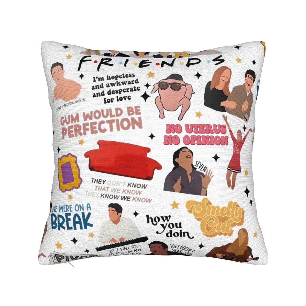 Friends Tv Show Pillowcase Soft Fabric Cushion Cover Decorative  Pillow Case Cover Home Dropshipping 40X40cm
