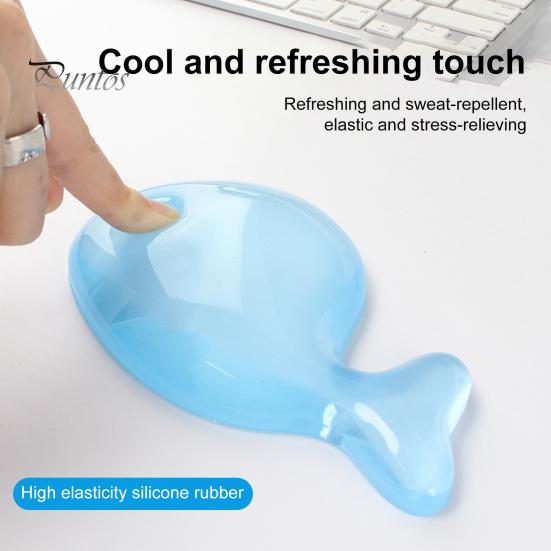 Sweat-resistant Mouse Pad Ergonomic Wrist Guard Anti-Slip Transparent Design Creative Shape Silicone Cooling Support Elbow Cushion Cute Clear