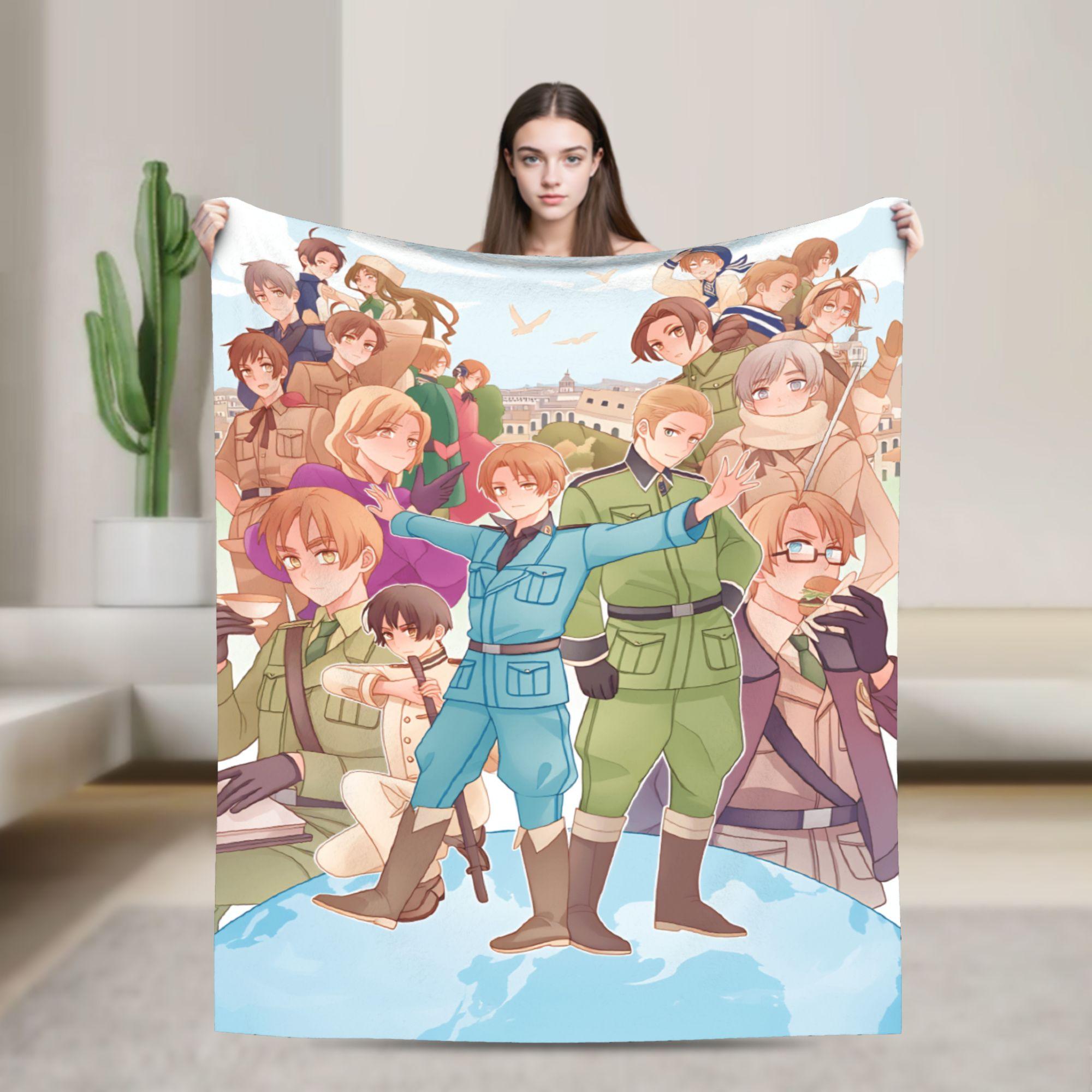 Dunika Chen Unisex Aph Hetalia Anime Blankets Warm Soft Bedding Throws Winter Adults Chair Sofa Bed Travel Bedspread