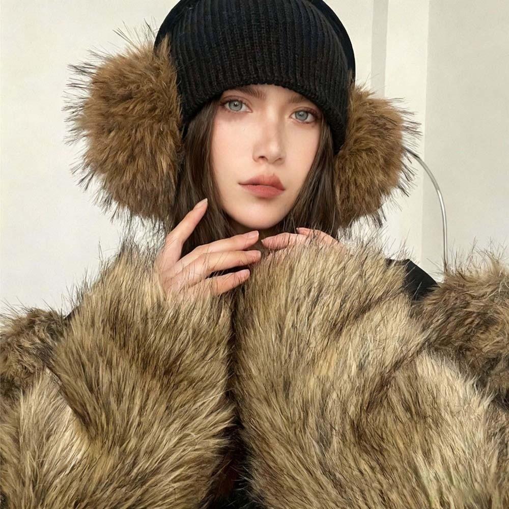 Soft Faux Mink Fur Earmuffs Y2K Winter Thicken Earflap Comfortable Plush Ear Cover Women