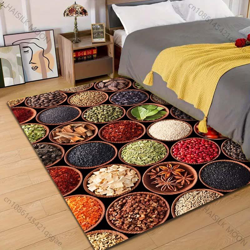 

Multiple sizes Various spices arranged neatly Carpet for Living Room Bedroom Sofa Home Decor Rus Non-slip Floor Mat Luxury Gift 40cm x 60cm